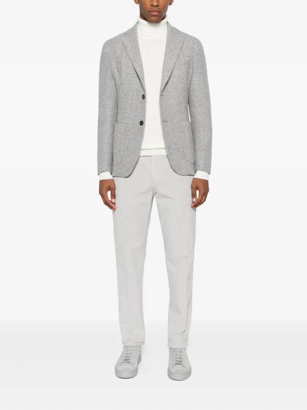 Eleventy pleated drawstring trousers Grijs