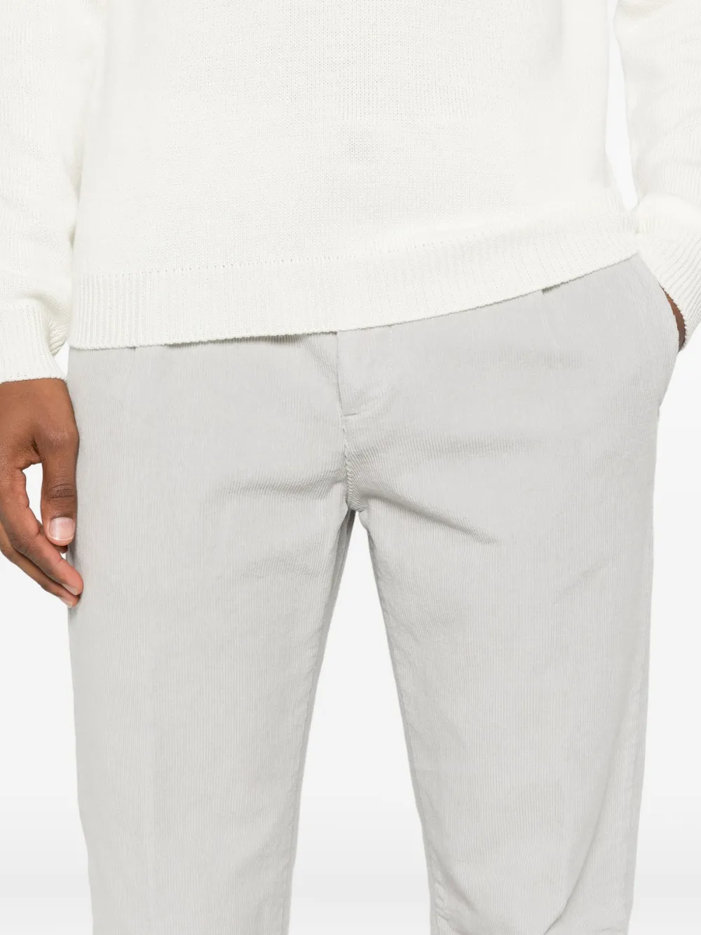 Eleventy pleated drawstring trousers Grijs