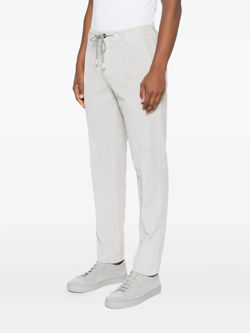 Eleventy pleated drawstring trousers Grijs