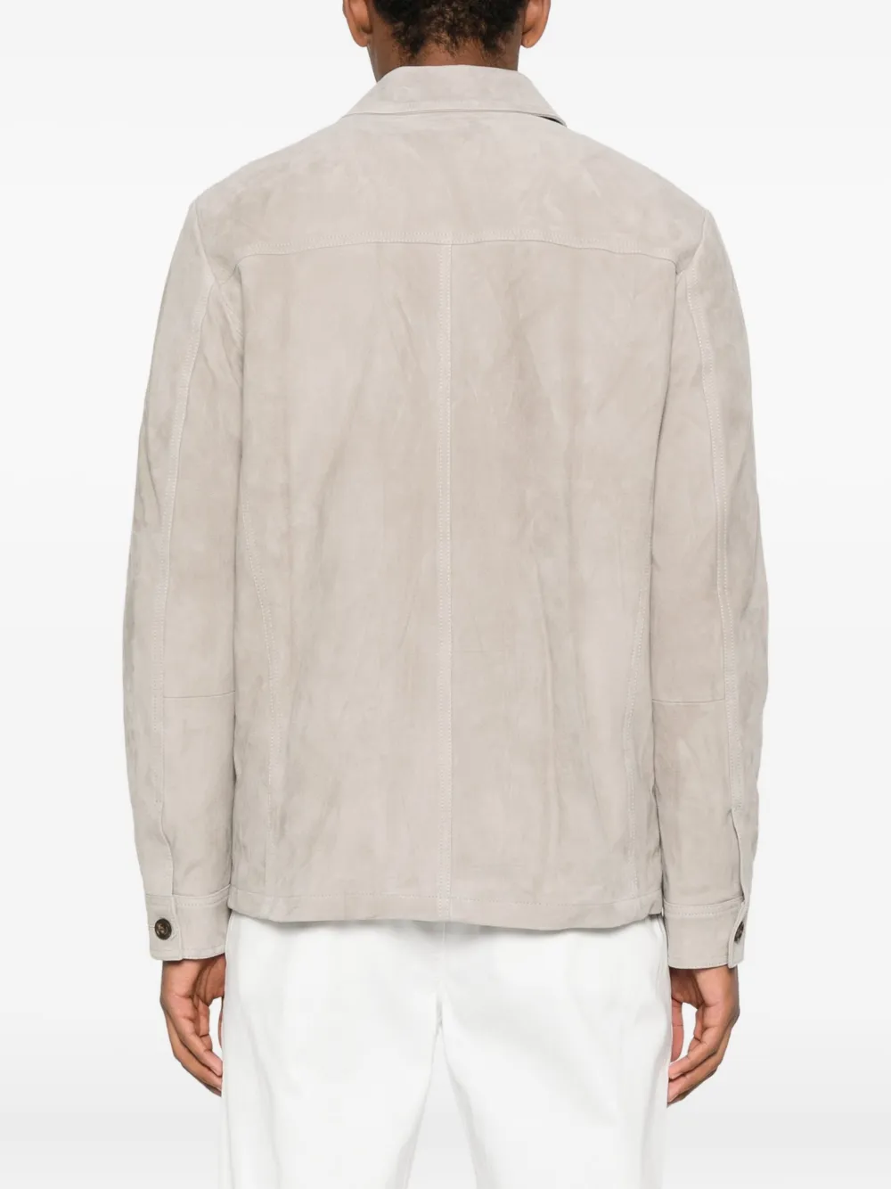 Eleventy button-fastening patch-pocket jacket Groen