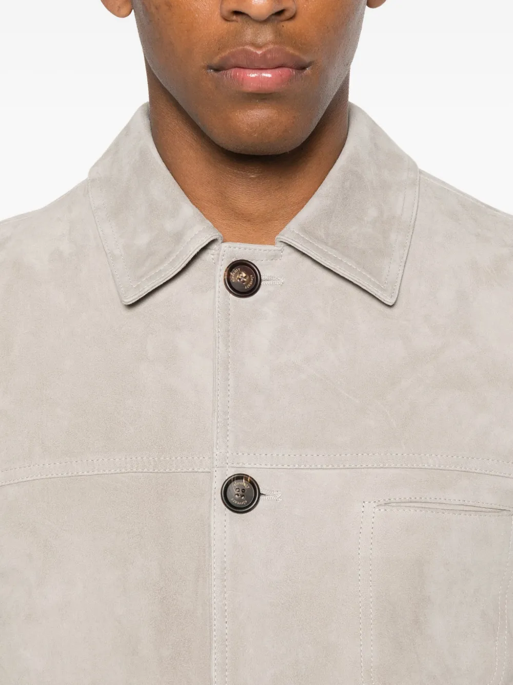 Eleventy button-fastening patch-pocket jacket Groen