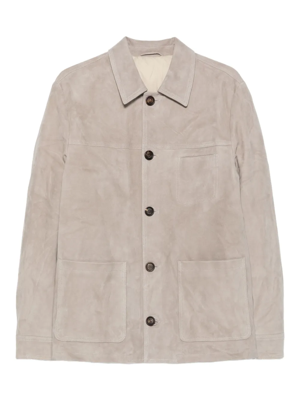 Eleventy button-fastening patch-pocket jacket - Verde