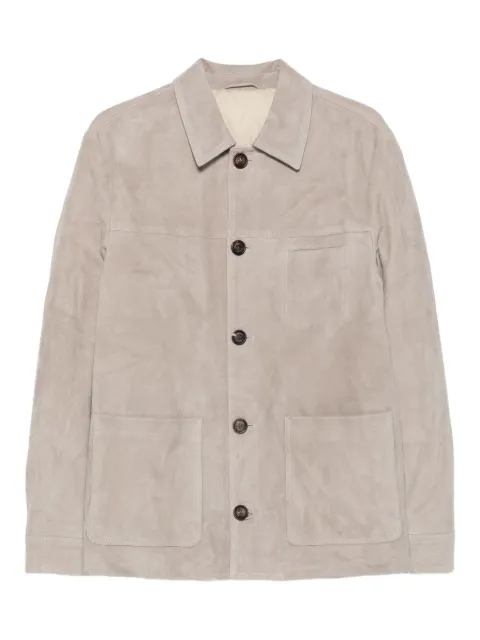 Eleventy button-fastening patch-pocket jacket