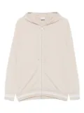 Eleventy hooded zip-up sweater - Neutrals