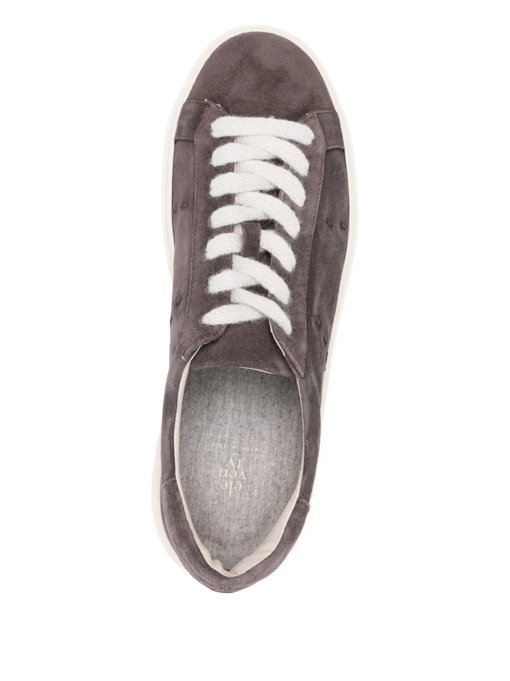 Eleventy suede lace-up trainers Purple