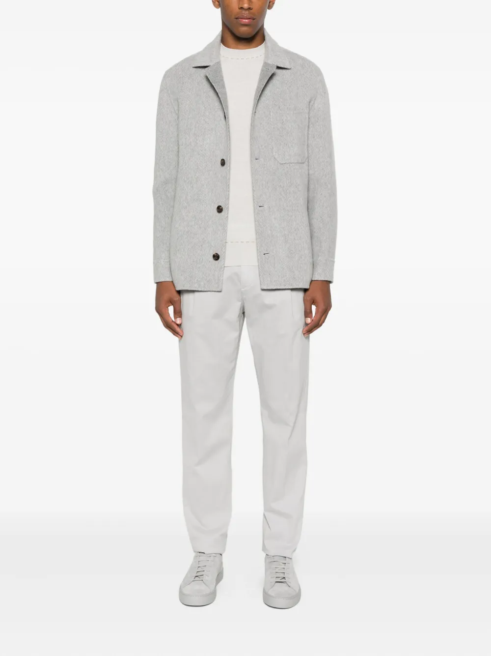 Eleventy herringbone wool jacket Grijs