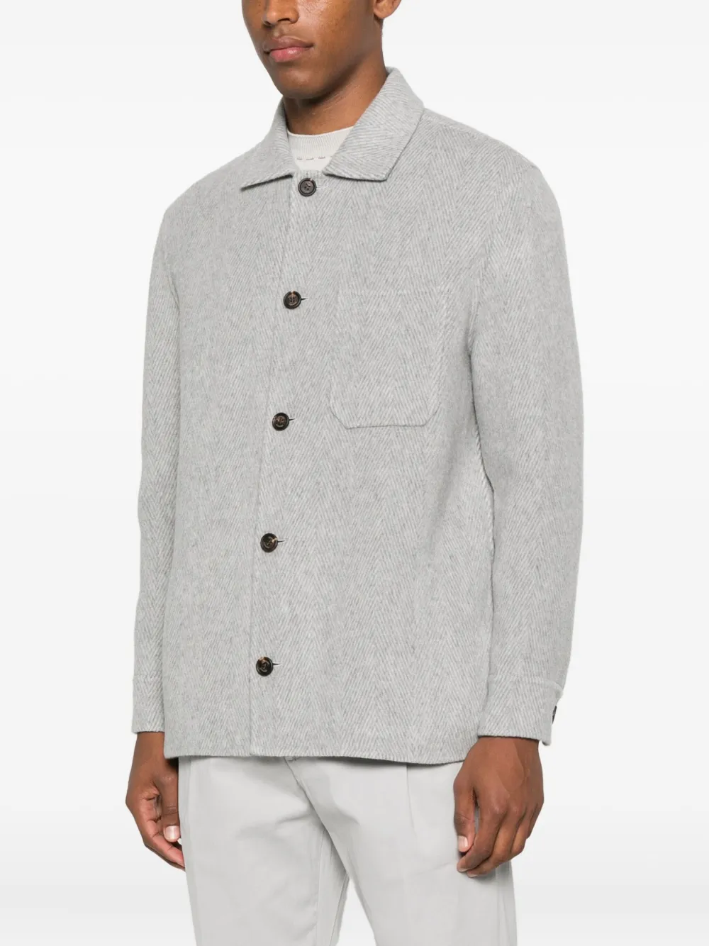 Eleventy herringbone wool jacket Grijs