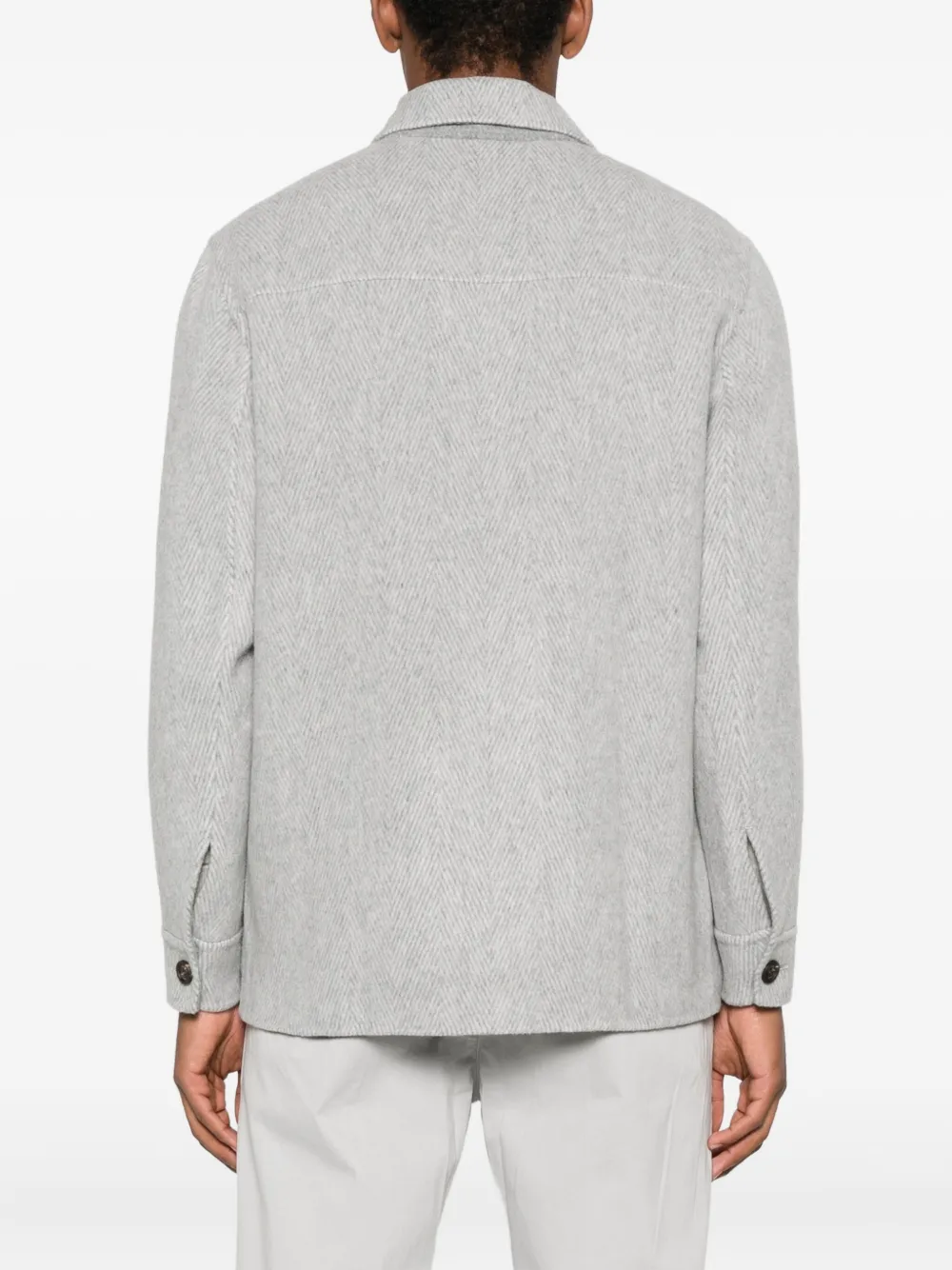 Eleventy herringbone wool jacket Grijs