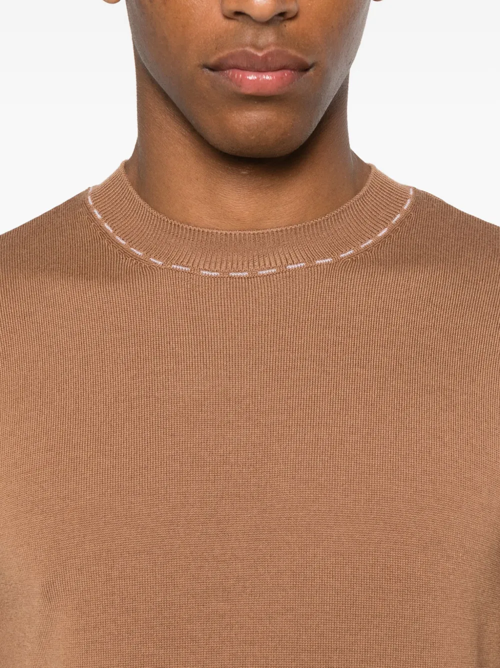 Eleventy round-neck wool sweater Bruin