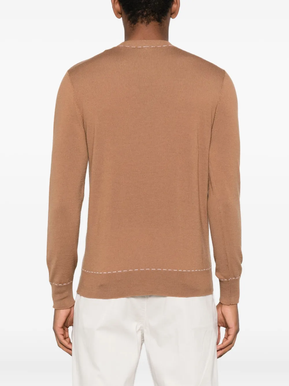 Eleventy round-neck wool sweater Bruin