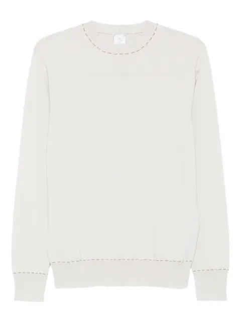 Eleventy crew-neck stitch-detail sweater