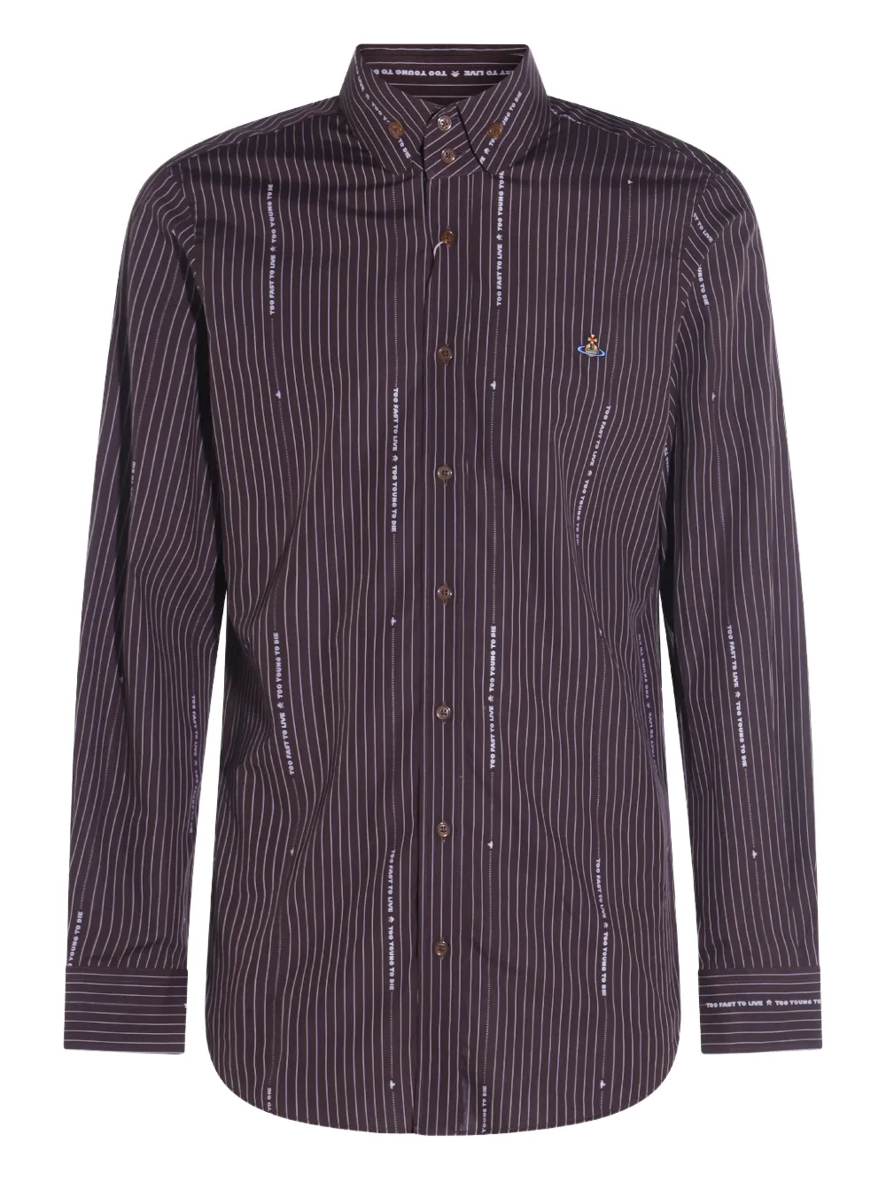 Vivienne Westwood Orb-motif pinstripe shirt Rood