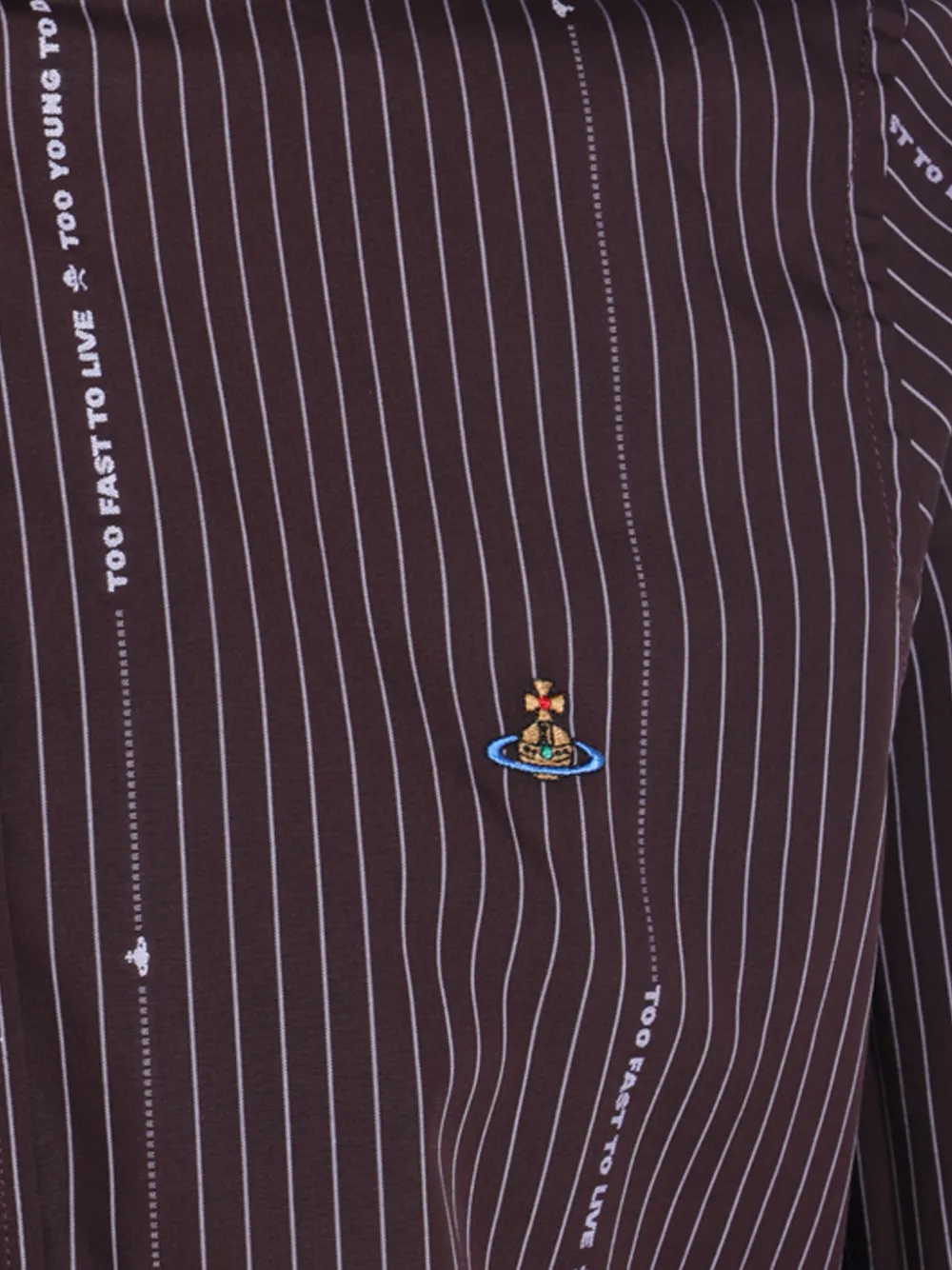 Vivienne Westwood Orb-motif pinstripe shirt Rood