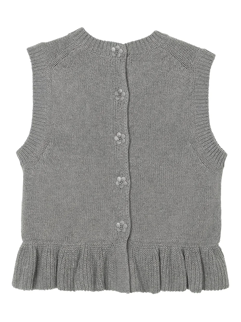 Cecilie Bahnsen Bill ruffled vest Grijs