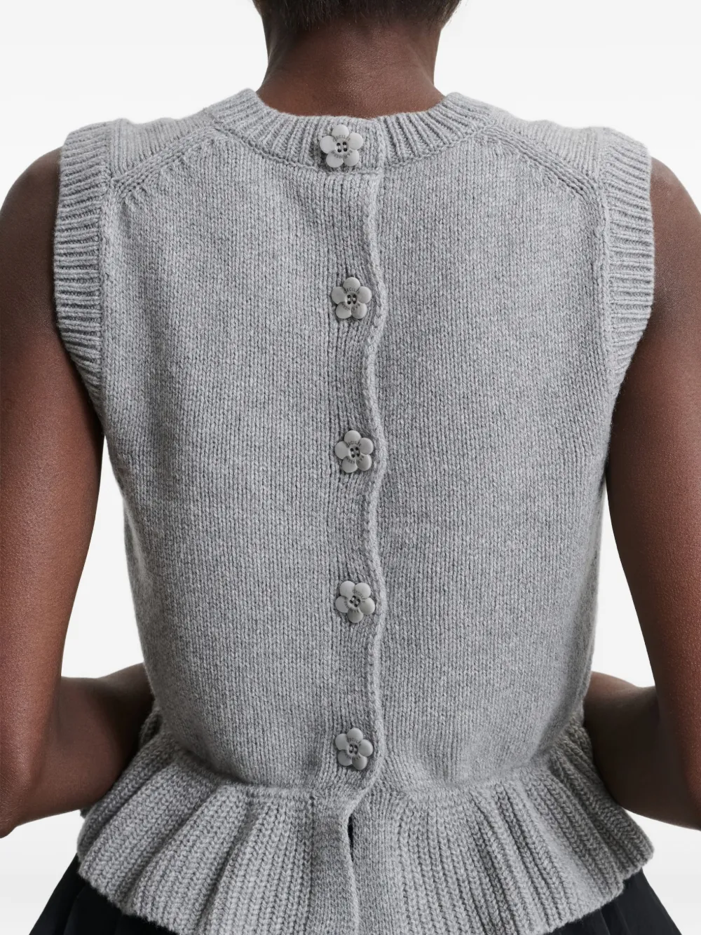 Cecilie Bahnsen Bill ruffled vest Grijs
