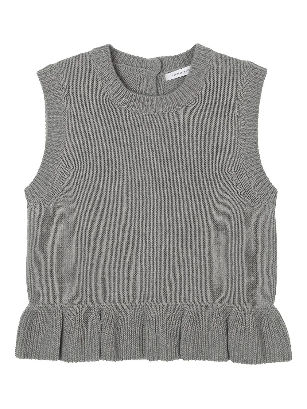 Cecilie Bahnsen Bill ruffled vest Grijs