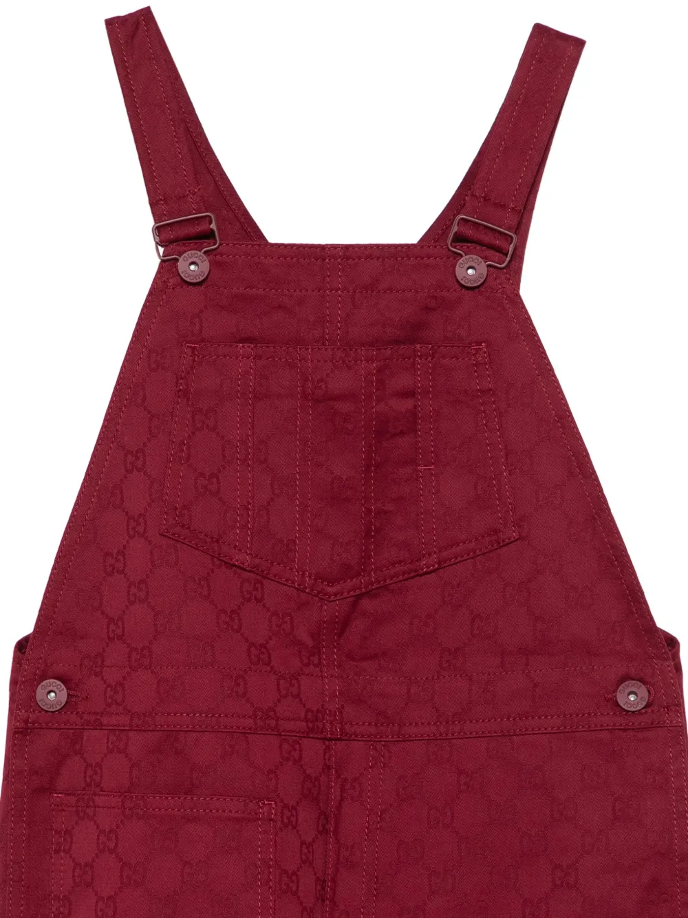 Gucci Kids Geweven overall Rood