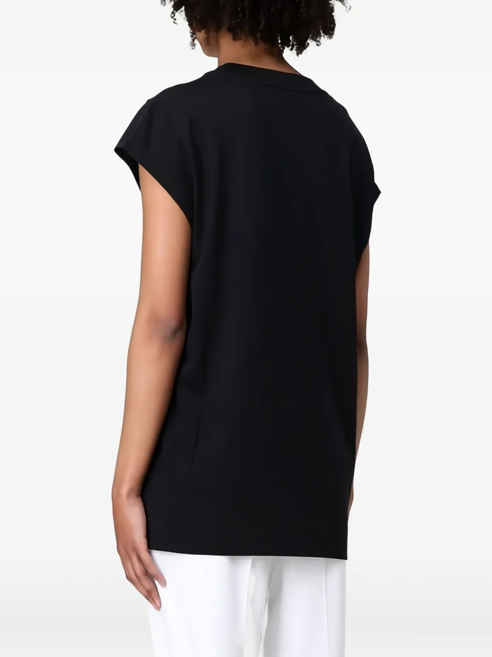 Pinko Logo Printed Crewneck T-shirt In Black