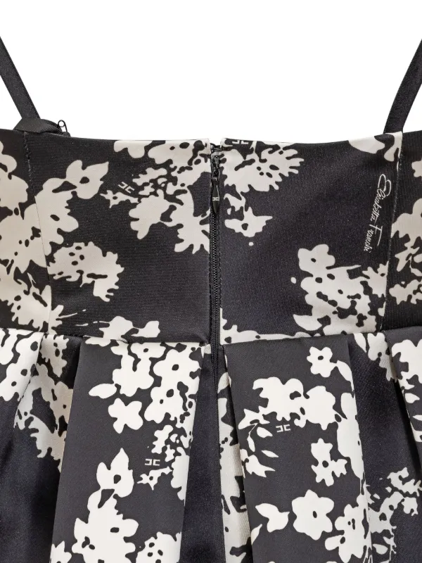 【★完売必至★】ELISABETTA FRANCHI ☆ フローラルドレス ELISABETTA FRANCHI】フローラル ツイードドレス