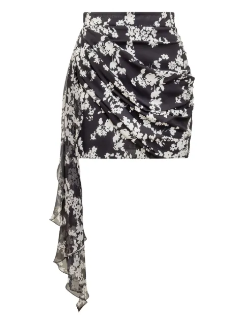 Elisabetta Franchi floral-print draped mini skirt
