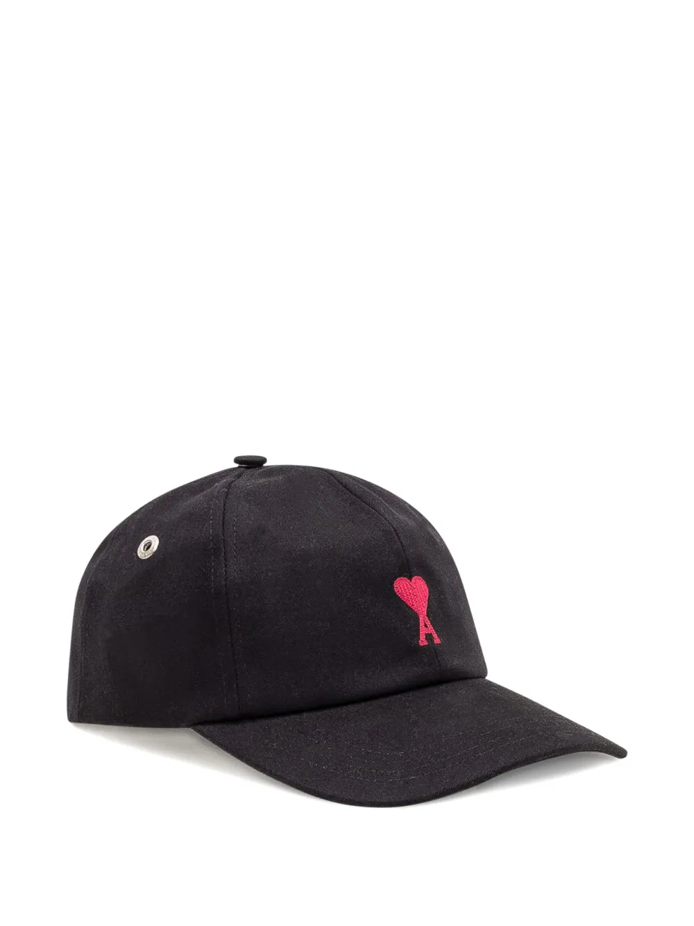 AMI Paris Ami De Coeur embroidery baseball cap Zwart