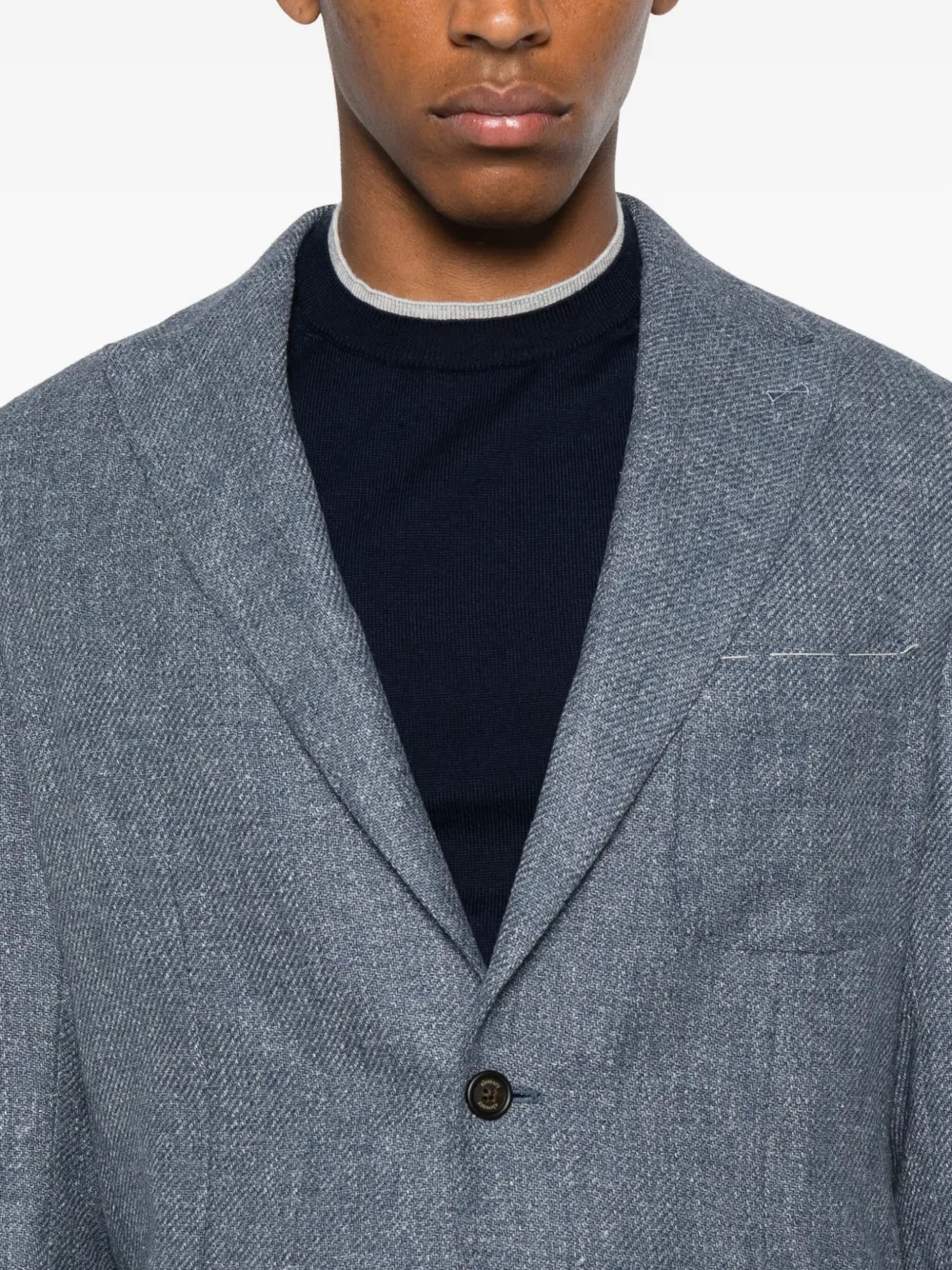 Eleventy Blazer met opgestikte zak en twee knopen Blauw