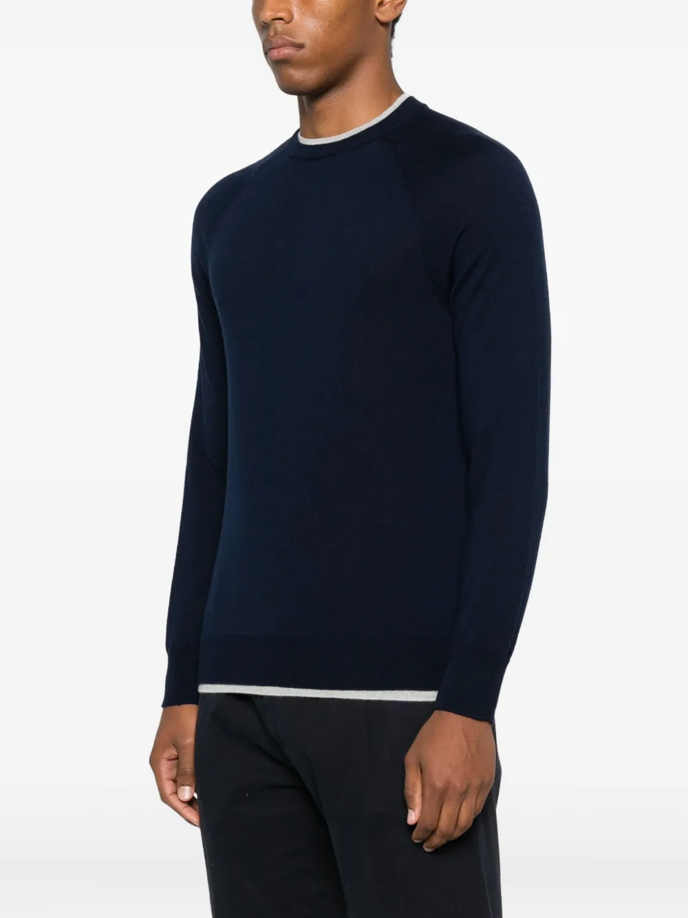 Eleventy raglan-sleeve wool sweater Blauw