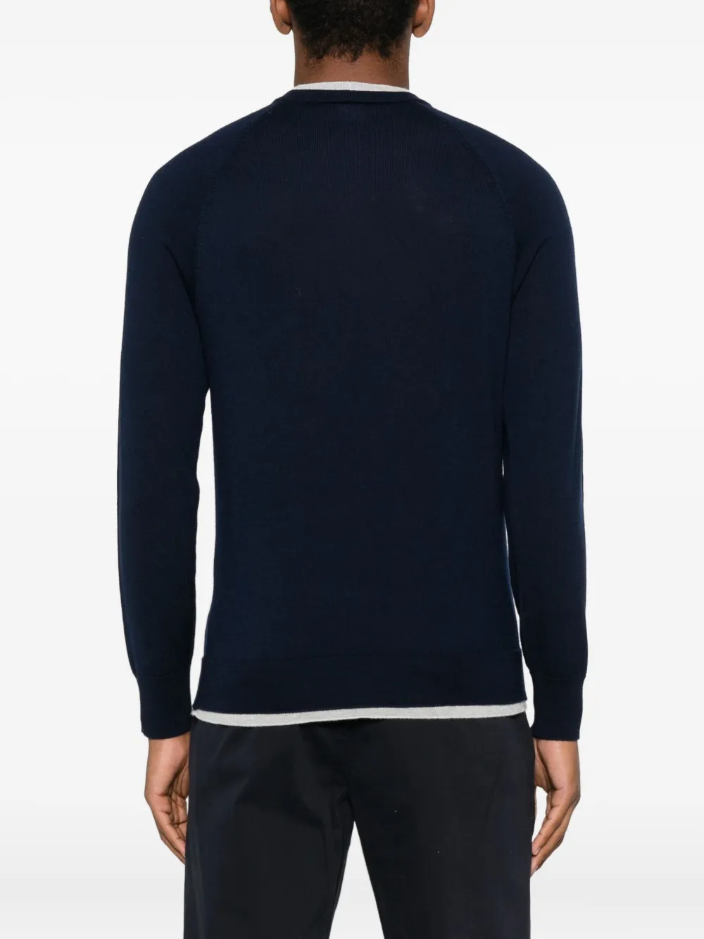 Eleventy raglan-sleeve wool sweater Blauw