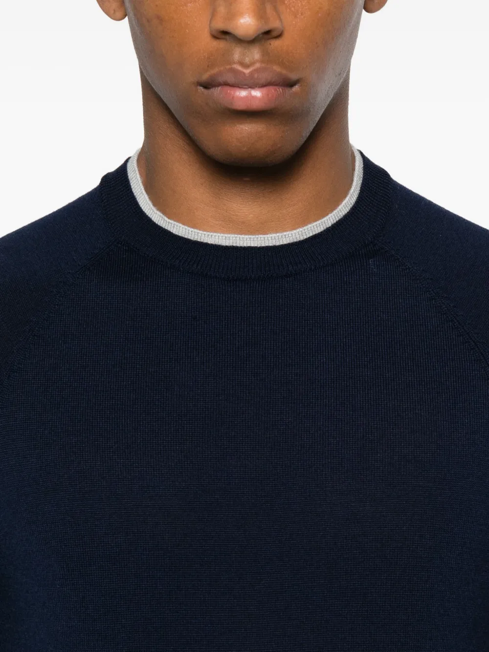 Eleventy raglan-sleeve wool sweater Blauw