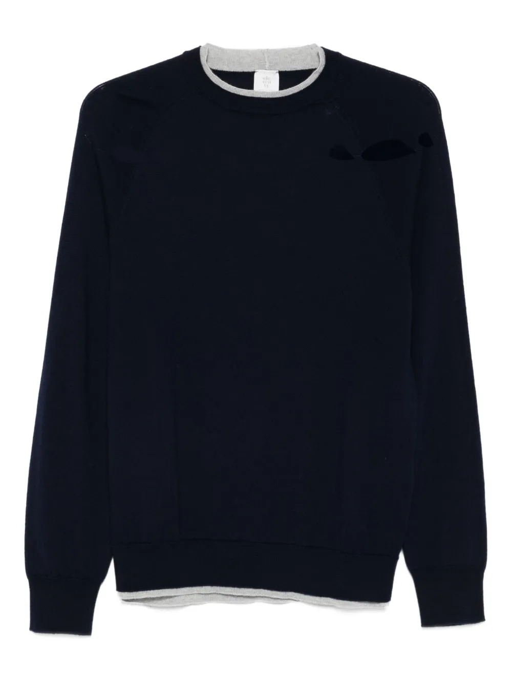 Eleventy Wollen trui met raglanmouwen Blauw