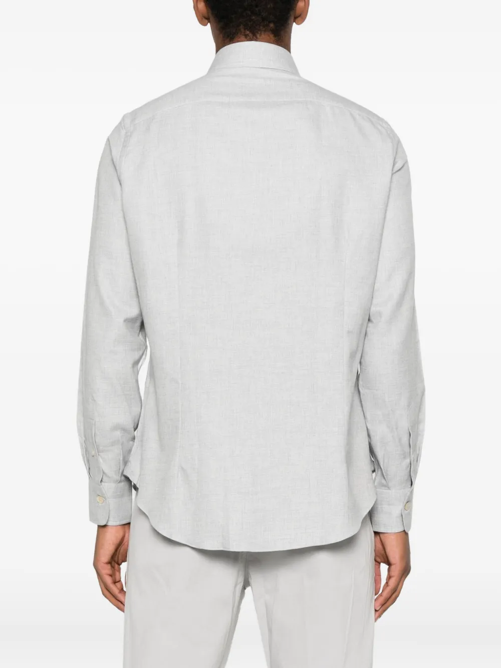 Eleventy long-sleeve button-up shirt Blauw