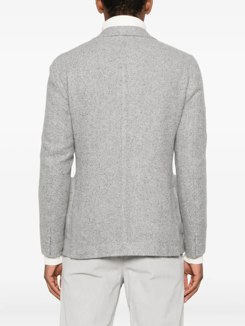 Eleventy patch-pocket two-button blazer Grijs