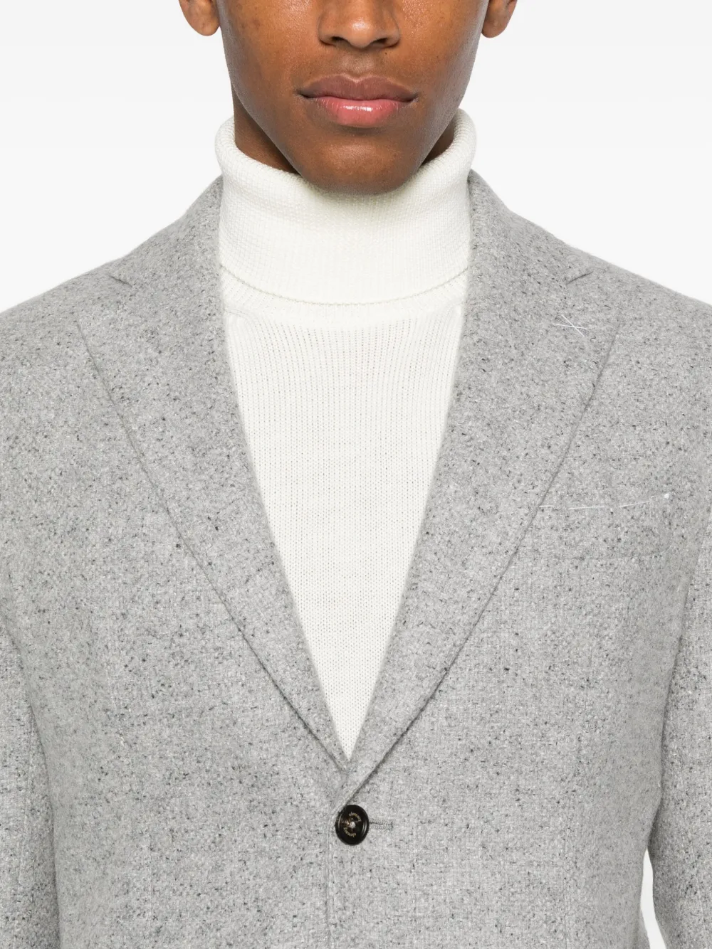 Eleventy patch-pocket two-button blazer Grijs