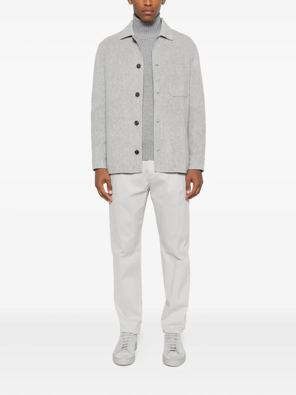Eleventy high-neck raglan-sleeve sweater Grijs