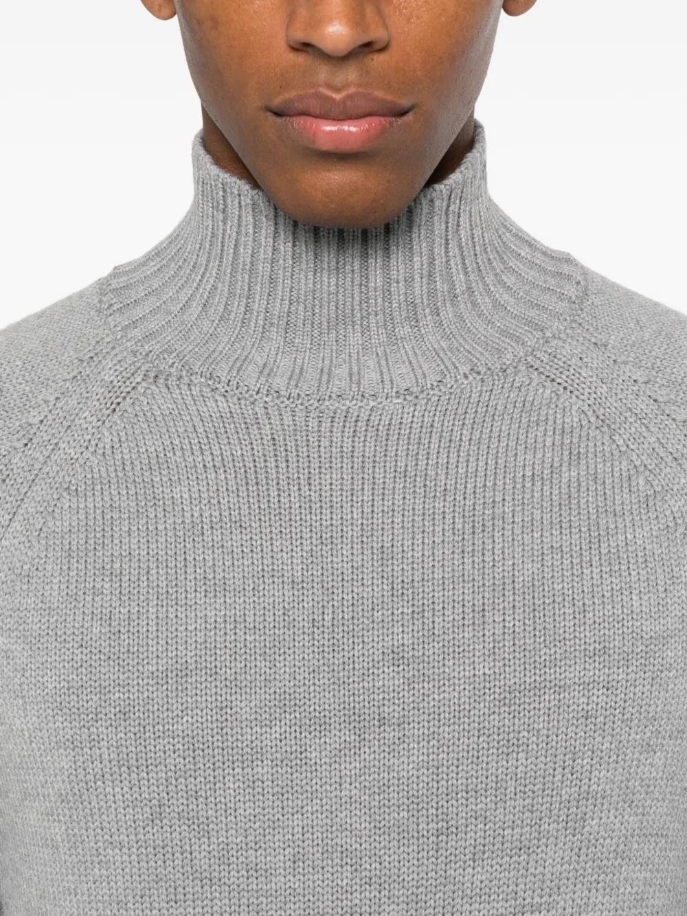 Eleventy high-neck raglan-sleeve sweater Grijs