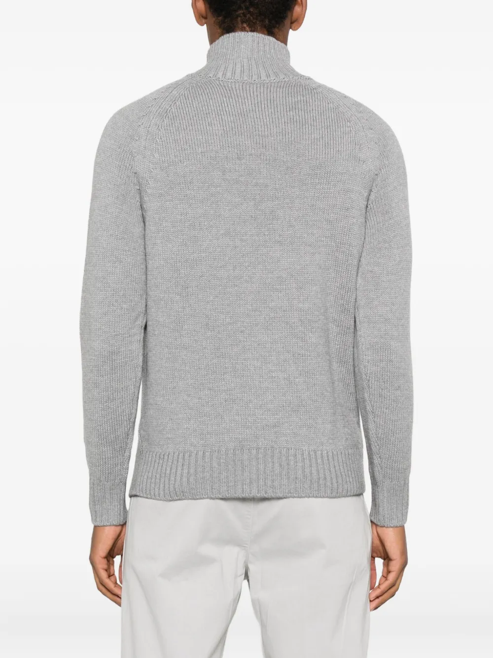 Eleventy high-neck raglan-sleeve sweater Grijs