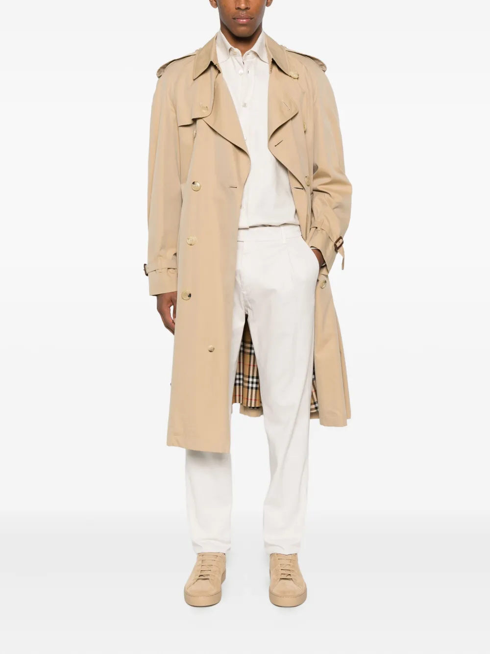 Eleventy long-sleeve button-up shirt Beige