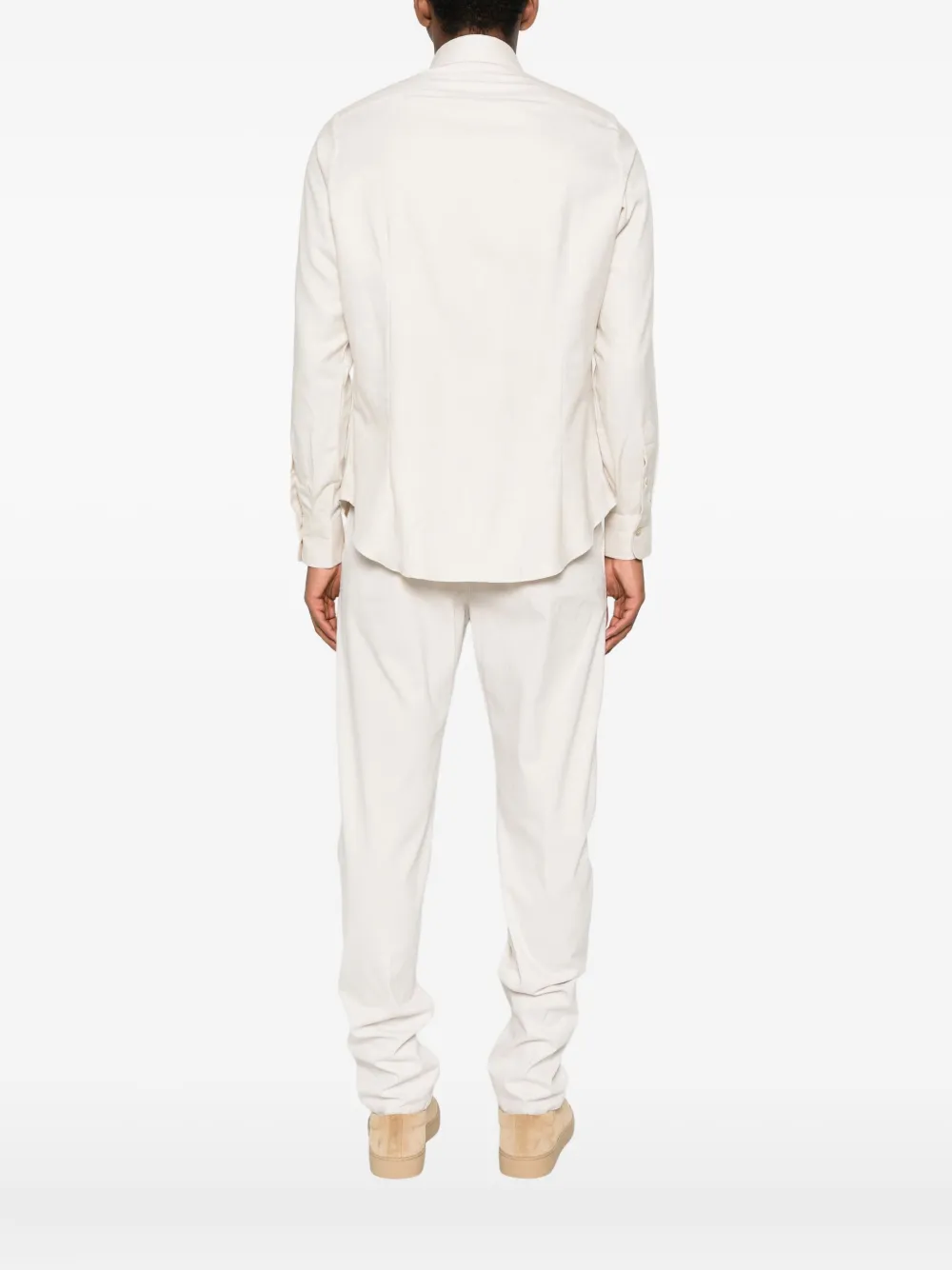 Eleventy long-sleeve button-up shirt Beige