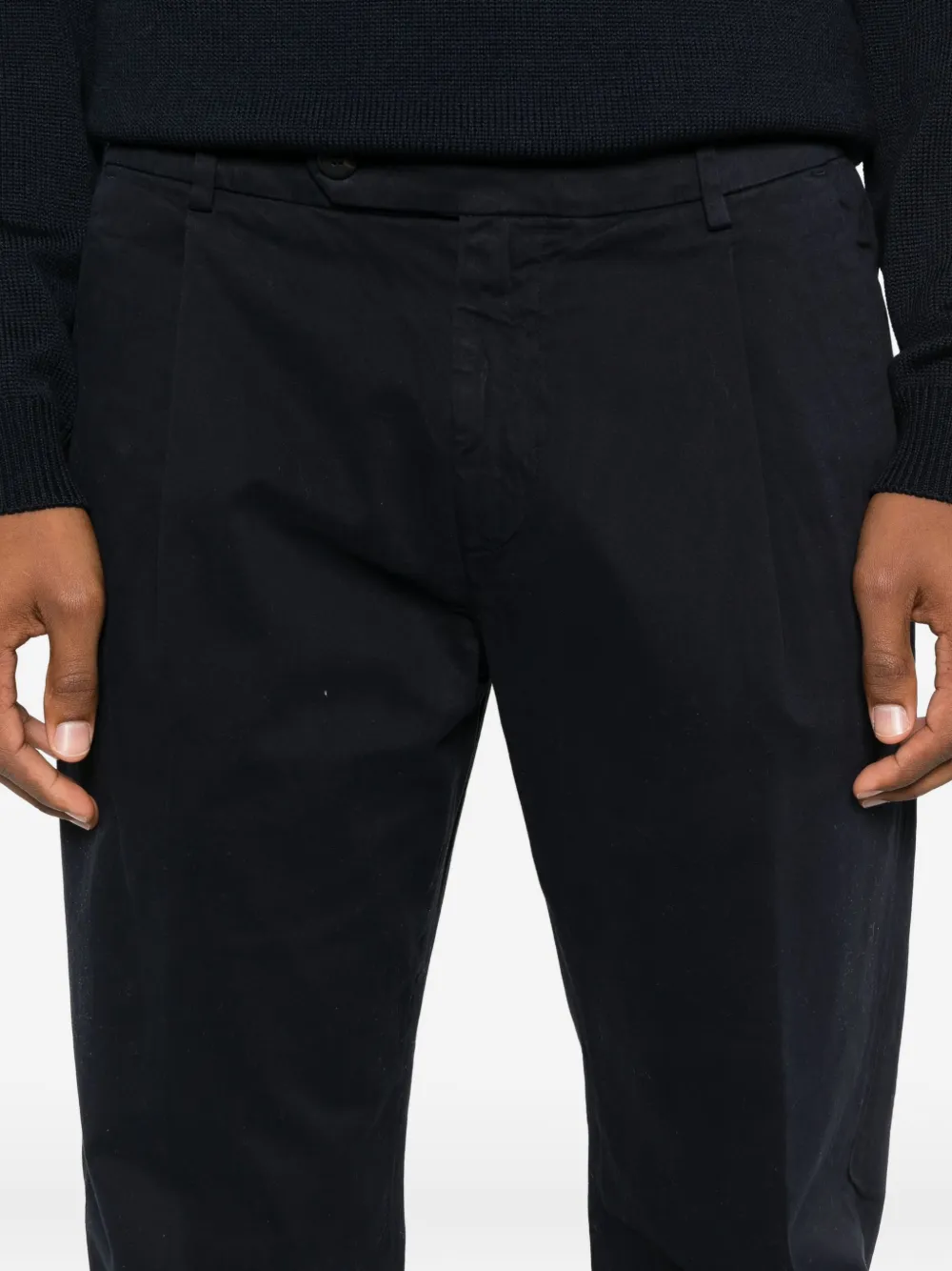 Eleventy elastic-waistband pocket trousers Blauw
