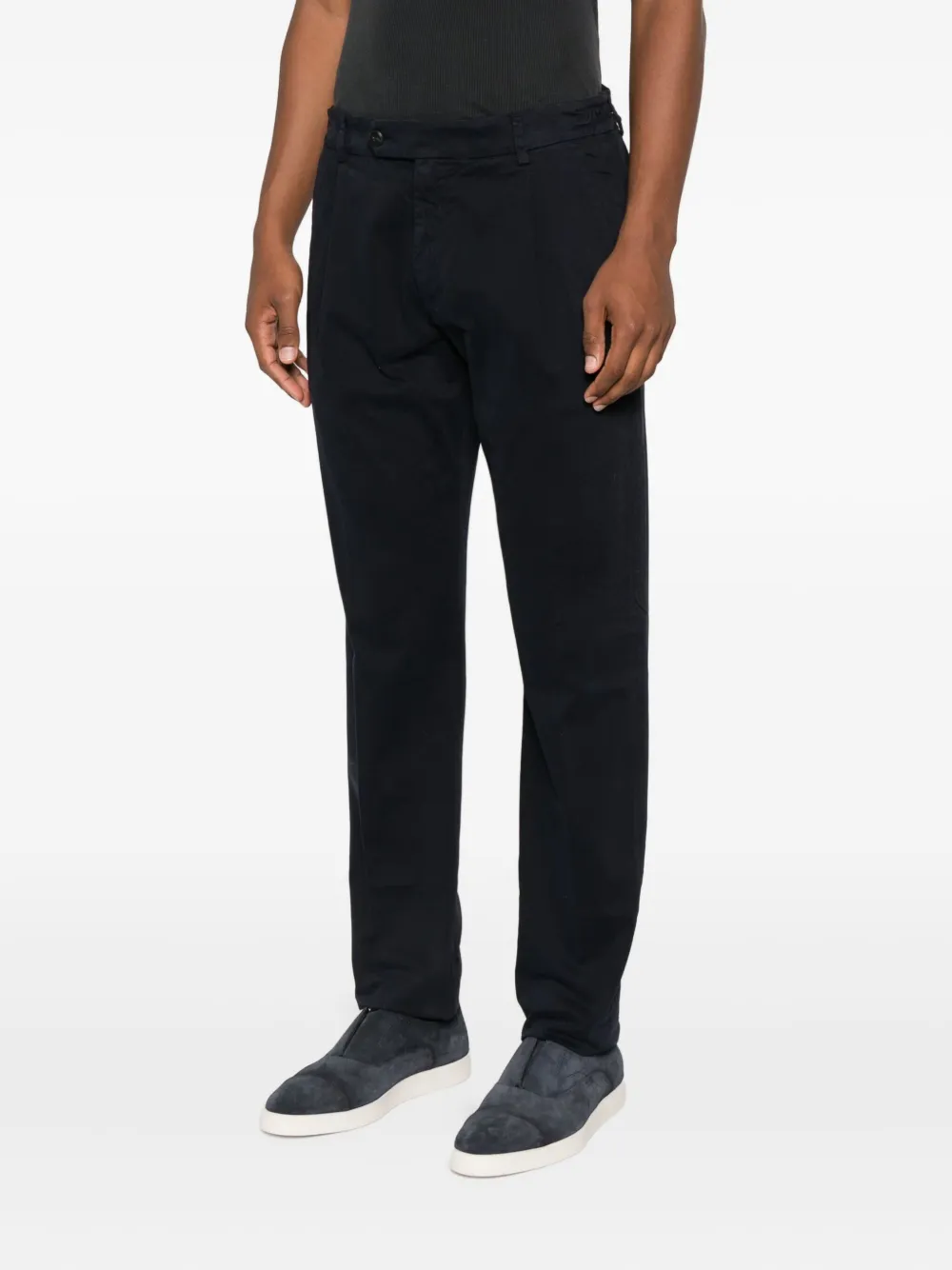 Eleventy elastic-waistband pocket trousers Blauw