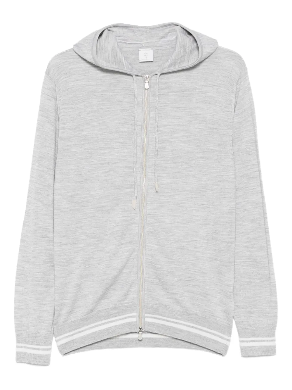 Eleventy hooded zip-up sweater Grijs