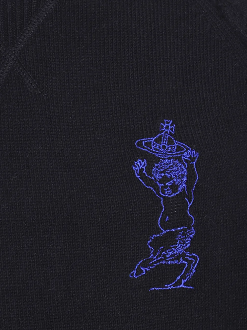Vivienne Westwood embroidered raglan-sleeve sweater Blauw
