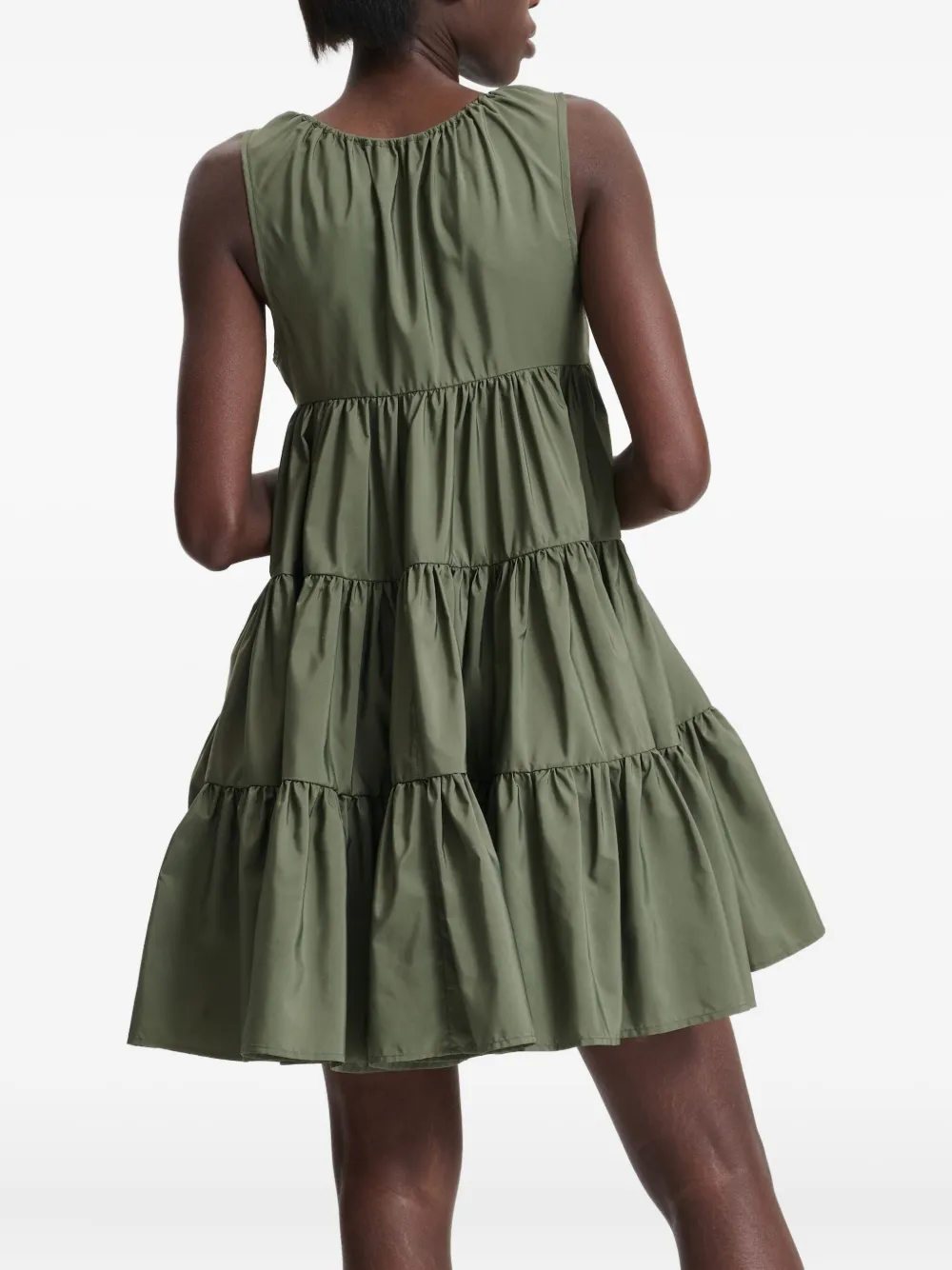 Cecilie Bahnsen Aino tiered mini dress Groen