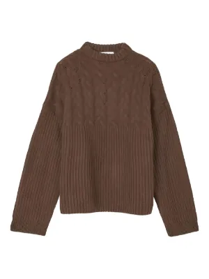 Cecilie Bahnsen Bessie Ruffled Cardigan | Brown | FARFETCH EG