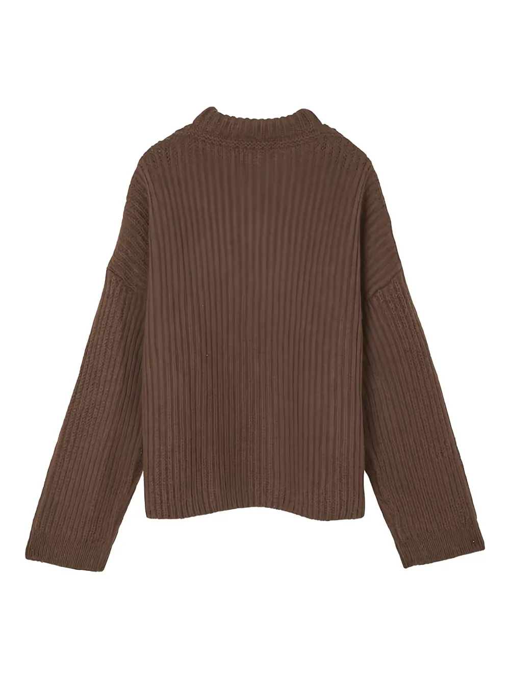 Cecilie Bahnsen cable-knit ribbed sweater Bruin