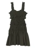 Cecilie Bahnsen smocked ruffled dress - Green