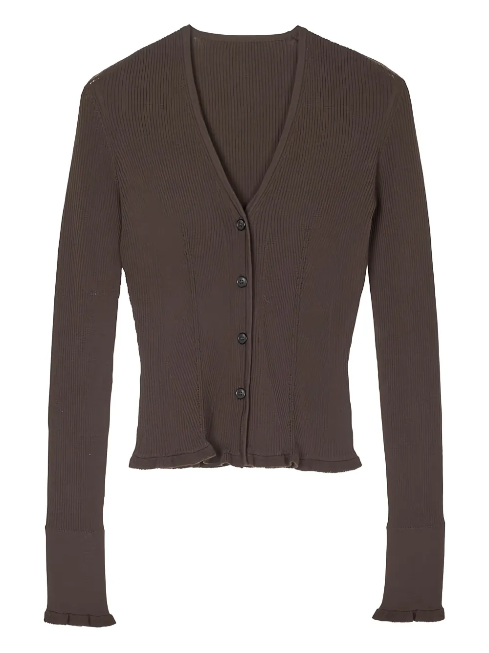 Cecilie Bahnsen Bessie ruffled cardigan Bruin