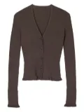 Cecilie Bahnsen Bessie ruffled cardigan - Brown