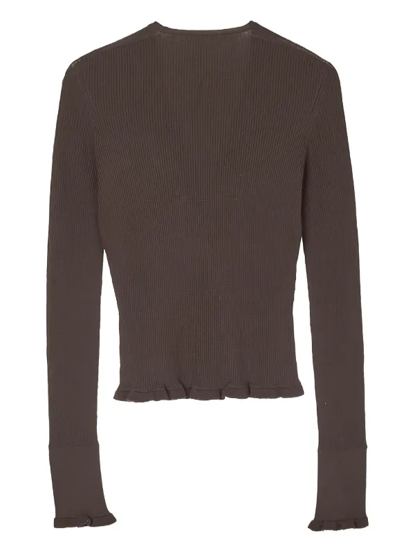 トップス cecilie bahnsen bessie cardigan brown BESSIE | CARDIGAN SEAMLESS KNIT BROWN