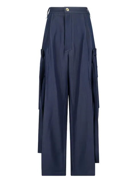 DARKPARK belt-detail cargo straight trousers